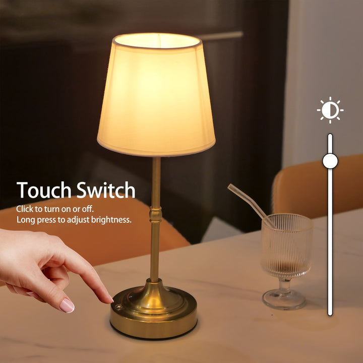Lampe de table multifonction dimmable, sans fil USB, rechargeable, lumière LED douce pour une utilisation facile dans toute la maison.