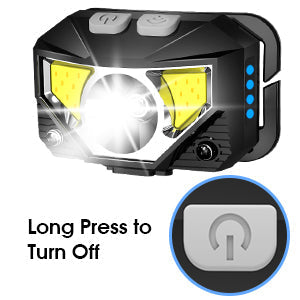 Lampe frontale LED étanche, essentielle pour le camping, la randonnée ou la pêche nocturne.