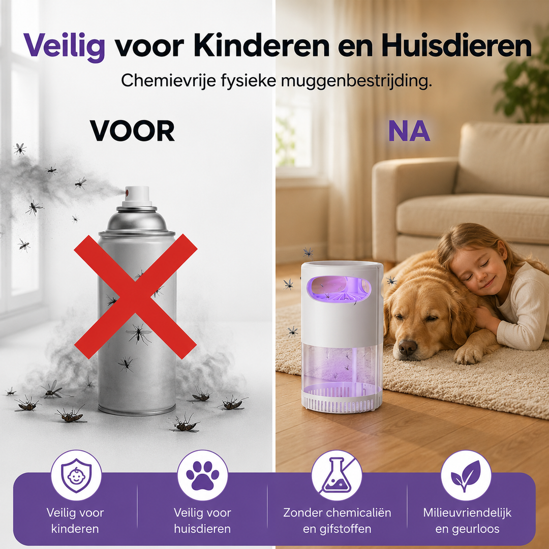 Lampe anti-insectes UV pour maison et jardin, efficace contre les moustiques et autres nuisibles, design moderne.