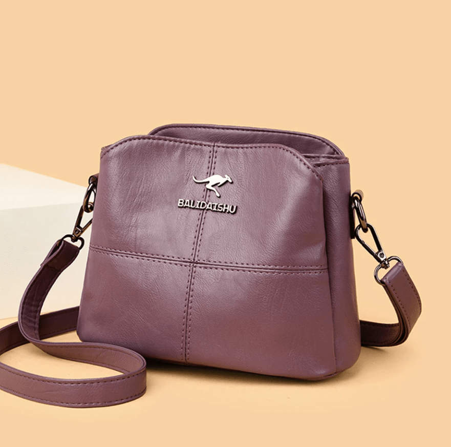 Sac à main en cuir marron pour femme, style élégant et polyvalent, idéal pour le rangement.