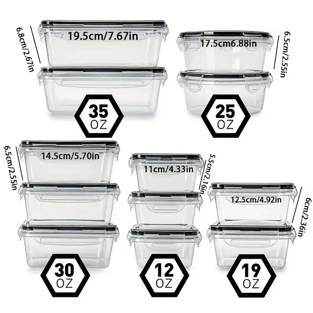 Boîtes de rangement empilables pour aliments, idéales pour frigo, congélateur et garde-manger. Organisation cuisine.