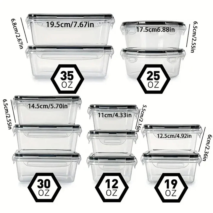 Boîtes de rangement empilables pour aliments, idéales pour frigo, congélateur et garde-manger. Organisation cuisine.