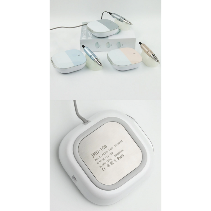 Ensemble fraiseuse électrique pro. Lime, polisseuse et appareil complet pour soins des pieds, mains et ongles.