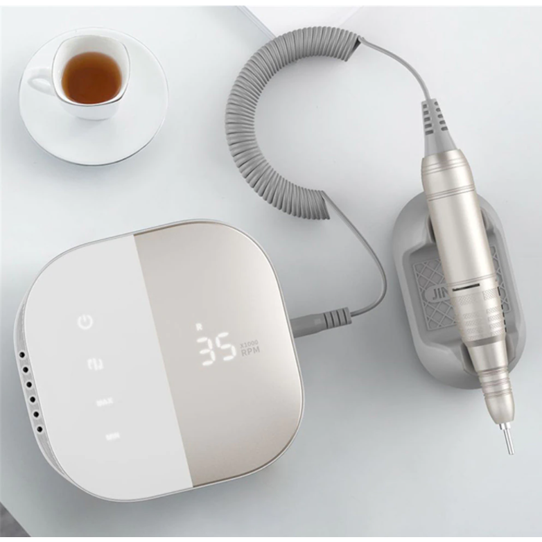Fraiseuse électrique professionnelle pour ongles avec contrôle vitesse. Lime et polisseuse pour manucure/pédicure.