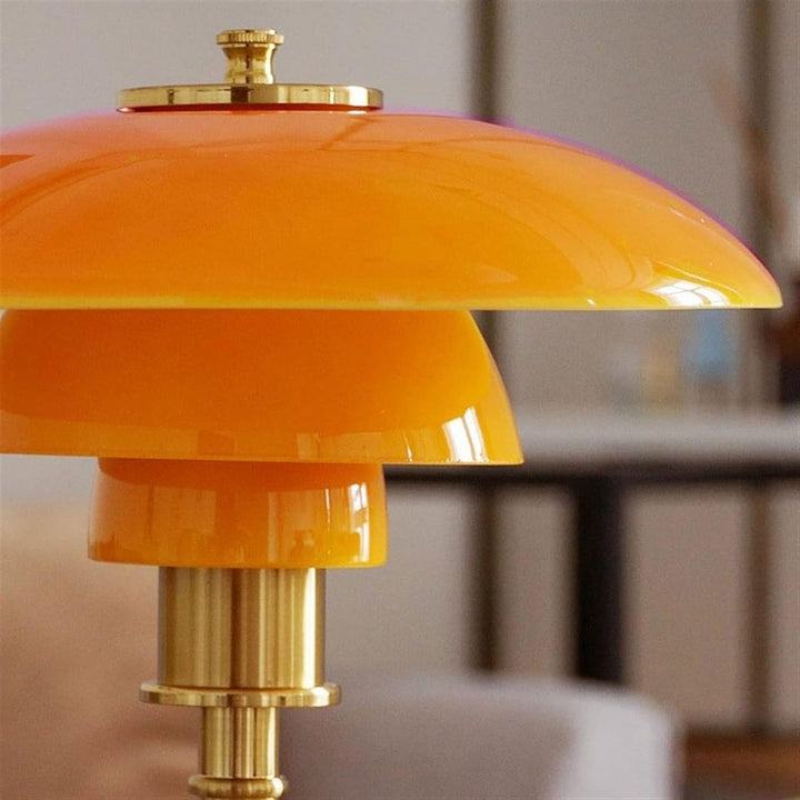 Décoration intérieure: lampe de table en verre transparent, LED intégrée, style nordique minimaliste.
