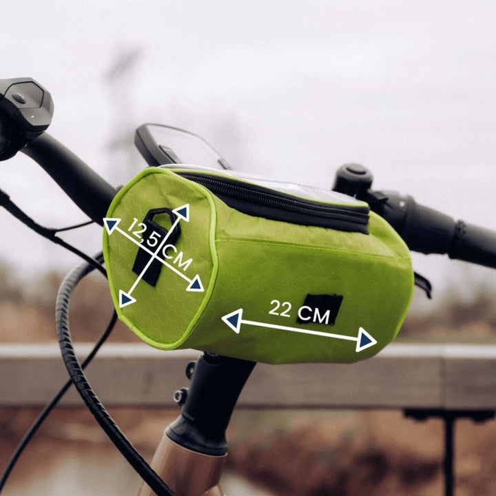 Améliorez votre expérience cycliste avec cette sacoche de guidon étanche, tactile et multifonction.