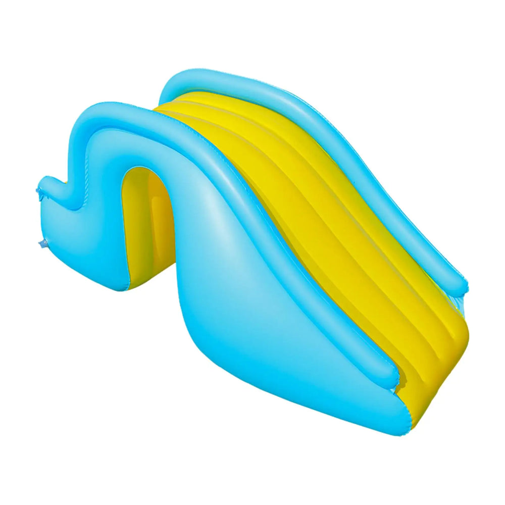 Jeu d'eau extérieur gonflable pour enfants, un toboggan amusant pour les activités estivales au jardin.