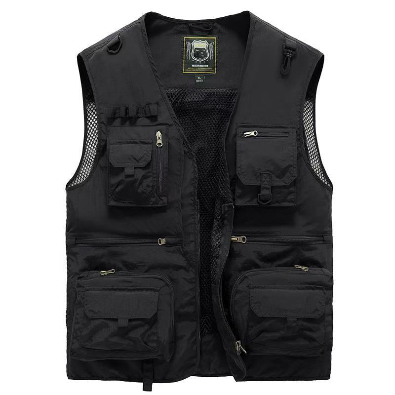 Gilet utilitaire homme polyvalent, idéal pour bricolage, jardinage ou vos outils d'aventure.