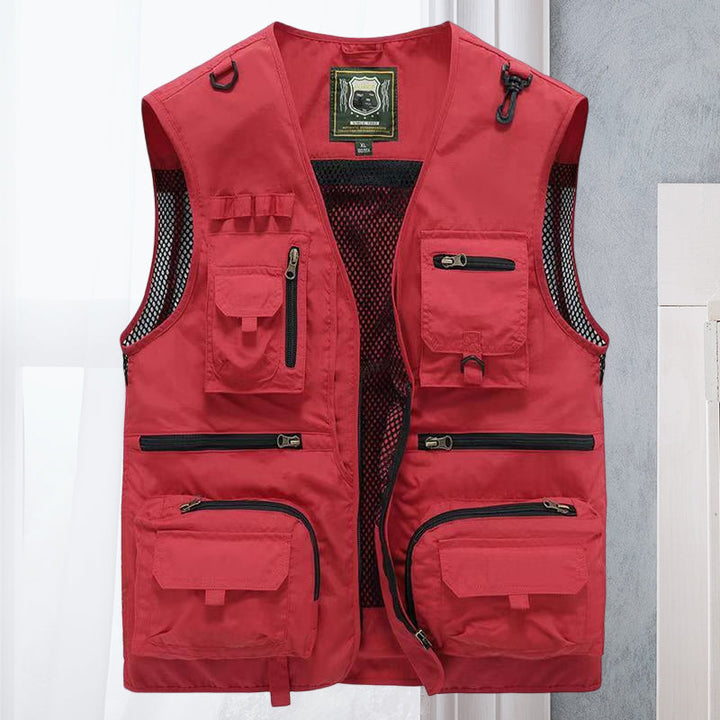 Gilet respirant homme pour l'été, assurant confort et ventilation lors de longues sorties.