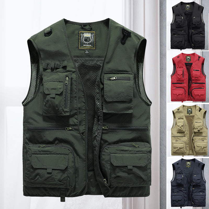 Gilet homme déperlant pour activités plein air: camping, aventure. Confortable et pratique.