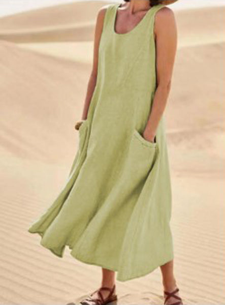 Robe d'été décontractée pour femme, ultra confortable avec ses poches pratiques et son design.