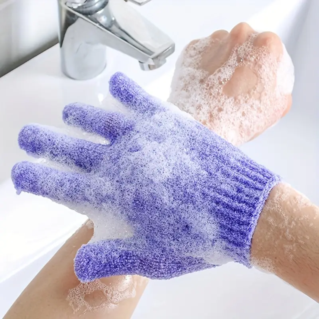 Profitez d'un nettoyage profond avec nos gants exfoliants; améliore la douceur de la peau.