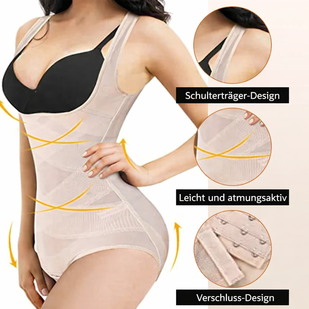 Body gainant femme invisible offrant un maintien optimal du dos et un confort parfait pour une silhouette lissée et affinée.