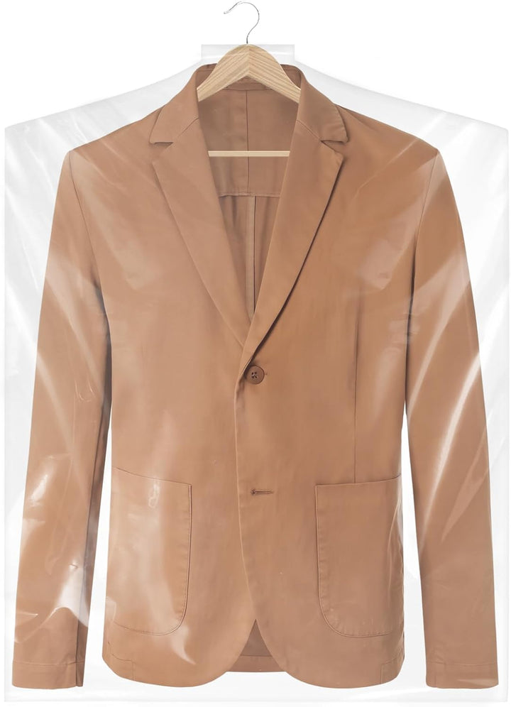 Housse de voyage transparente pour protéger et organiser les vêtements. Idéale contre poussière et humidité.