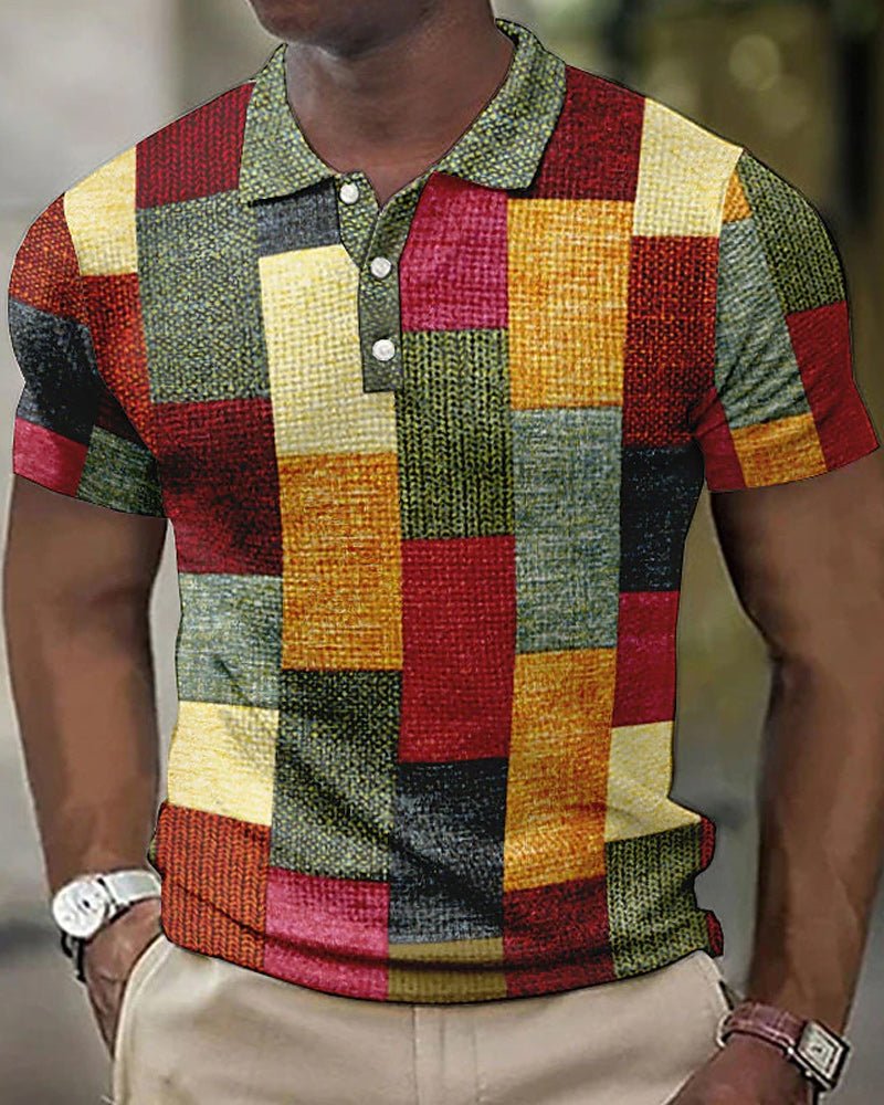 Polo homme élégant bleu marine, manches courtes, idéal pour un style décontracté chic d'été. Confort quotidien assuré.
