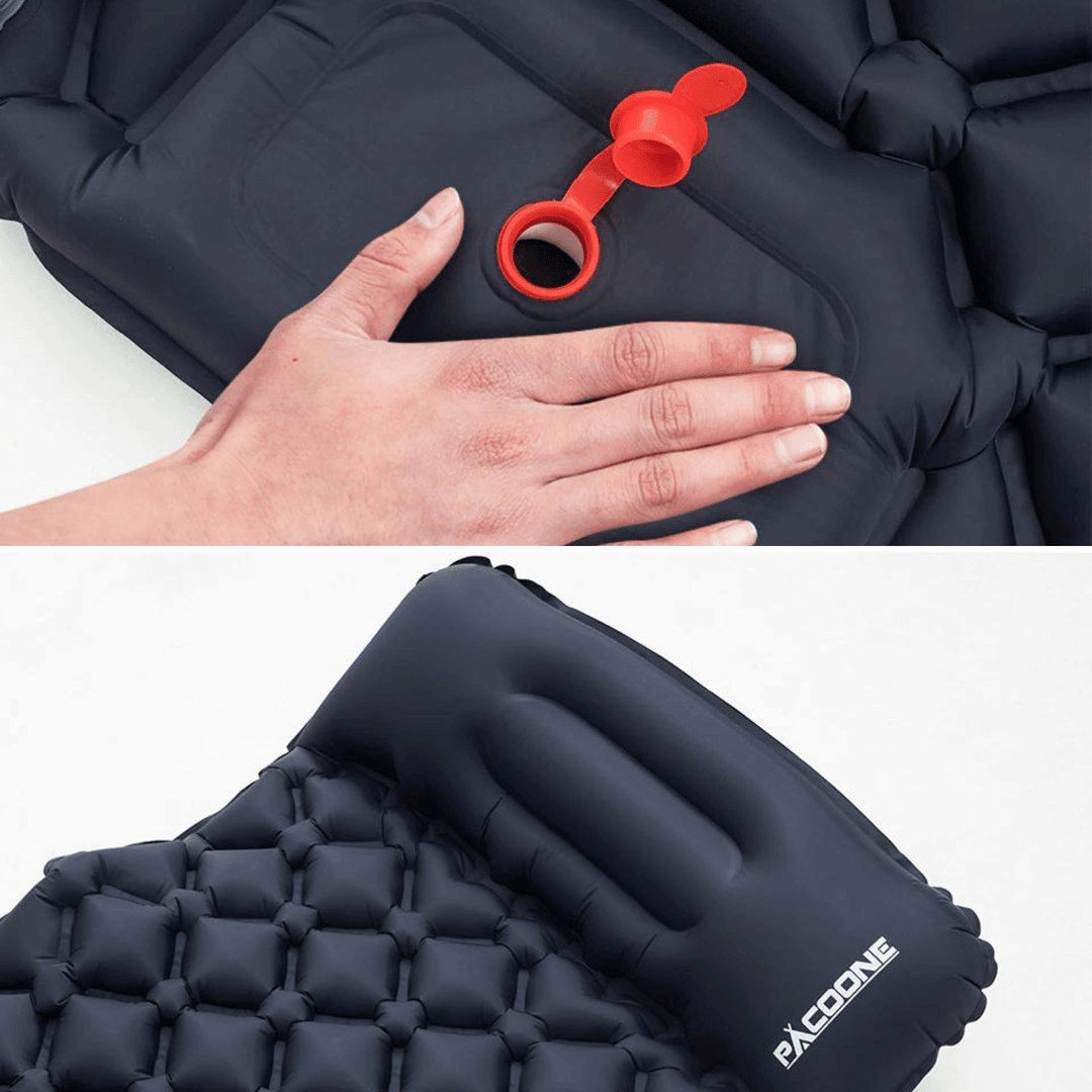 Matelas gonflable de camping robuste et léger, parfait pour la randonnée et les nuits confortables en pleine nature.
