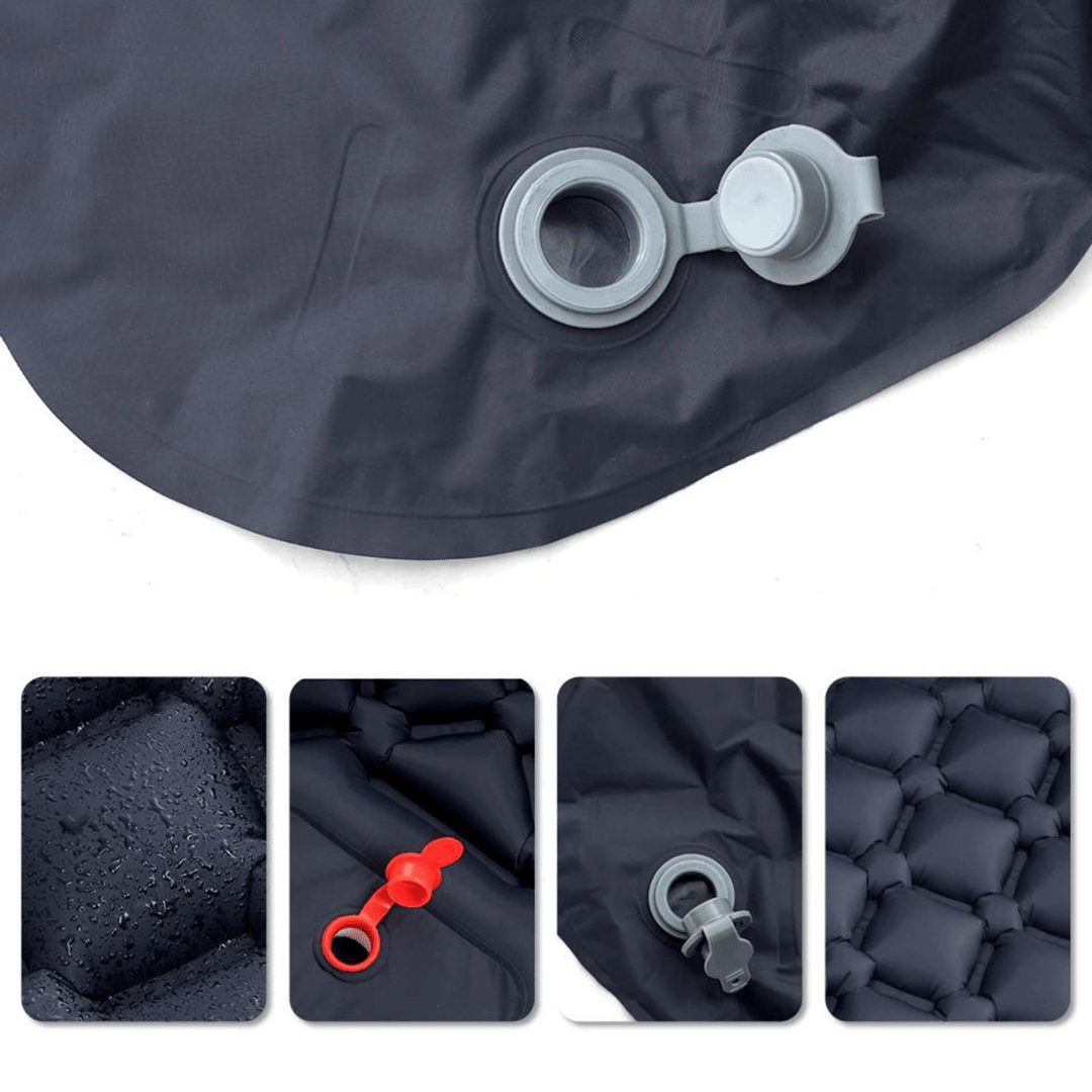 Confort assuré en aventure: matelas gonflable ultra léger avec pompe intégrée pour camping et bivouac.