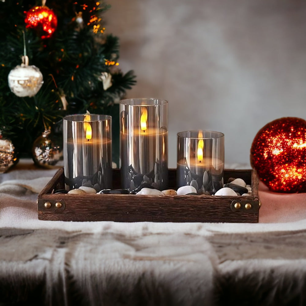 Lampe d'appoint LED flamme réaliste, parfaite pour intérieur, contrôle par télécommande.