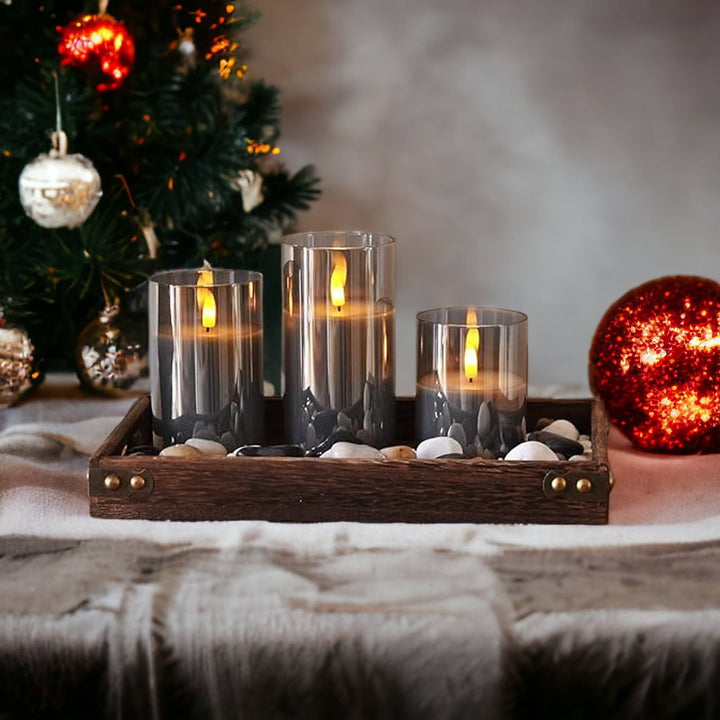 Lampe d'appoint LED flamme réaliste, parfaite pour intérieur, contrôle par télécommande.