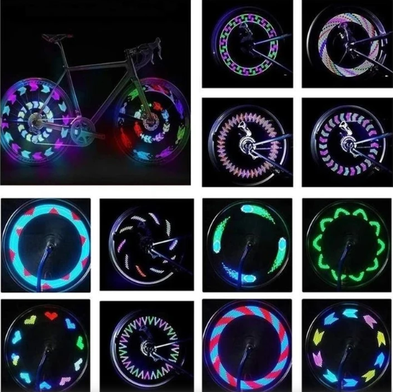 Lumières LED innovantes pour rayons de roue de vélo, idéales pour l'éclairage, la sécurité et l'effet 3D.