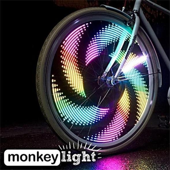 Éclairage vélo LED étanche pour rayons, augmentant la visibilité et la sécurité des cyclistes lors du cyclisme de nuit.