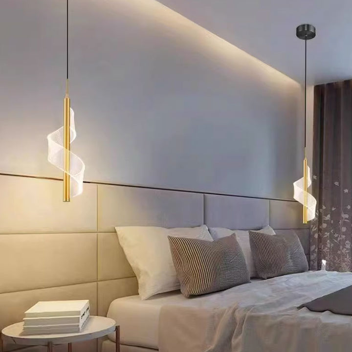 Luminaire LED moderne et économe. Suspension design minimaliste pour éclairage intérieur.