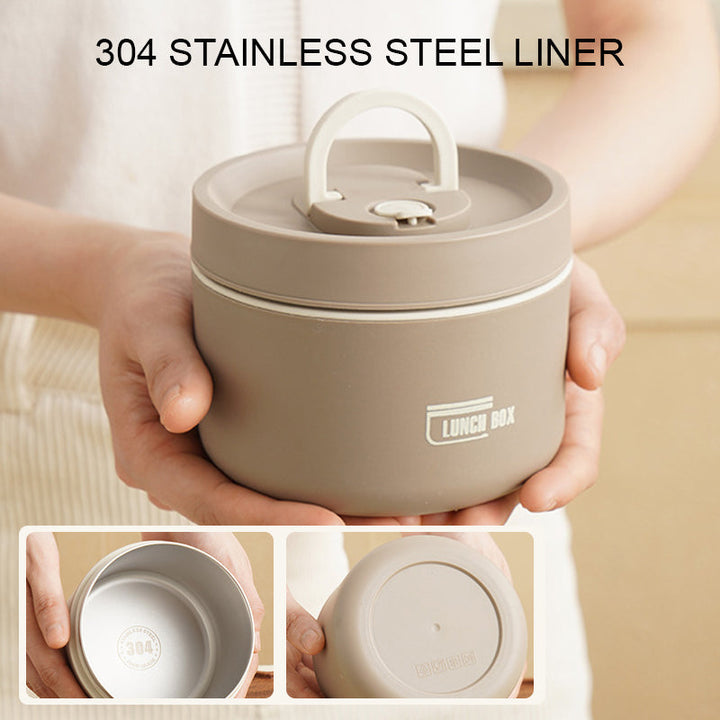 Lunchbox multicouche en acier inoxydable, garde les repas frais ou chauds pour école et bureau.