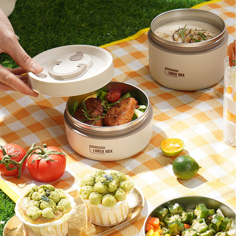 Boîte à repas isotherme portable, parfaite pour emporter repas chaud/frais au bureau ou à l'école.