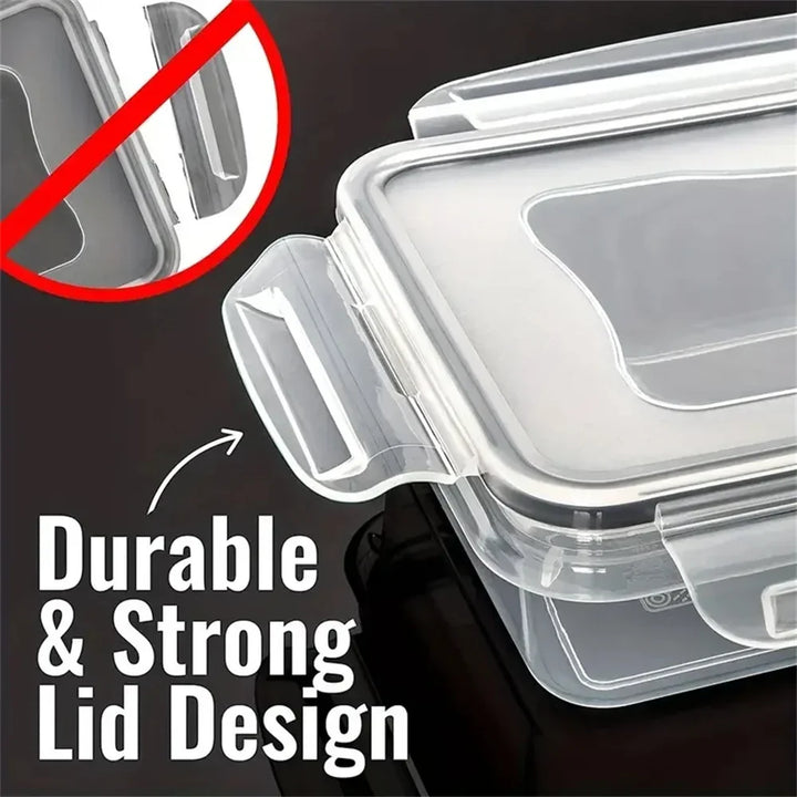 Lot de 12 boîtes hermétiques pour une conservation optimale des aliments. Parfait pour cuisine et repas.