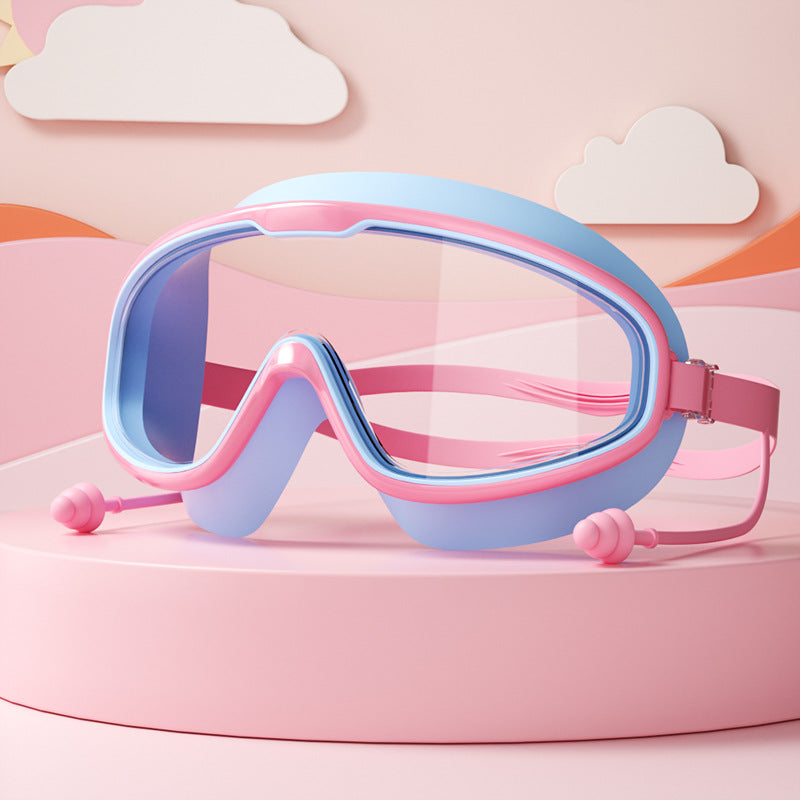 Lunettes de natation pour enfant avec protection UV, offrant une vue cristalline sous l'eau.