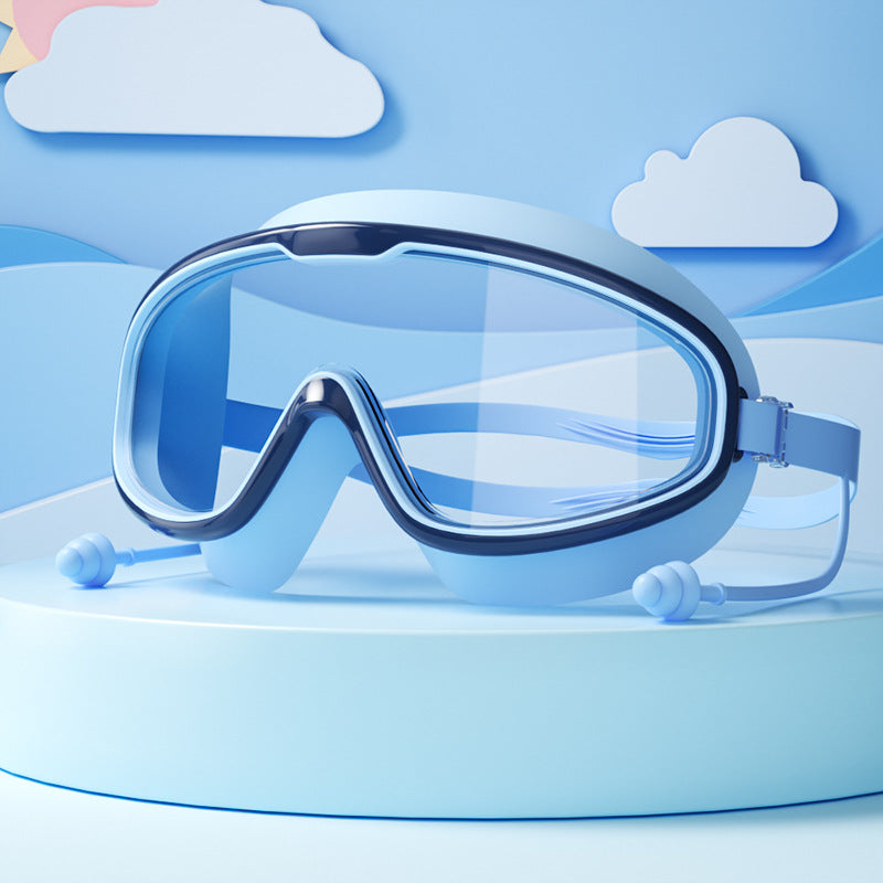 Lunettes de piscine enfant, design ergonomique pour une vision large et dégagée, sans irritation.