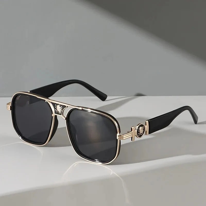 Superbes lunettes de soleil de mode pour femme, monture métal élégante, accessoire été chic, protection UV.