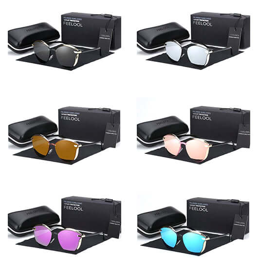 Lunettes de soleil femme œil-de-chat, accessoire mode chic. Protection UV400 et verres polarisés pour toute occasion.