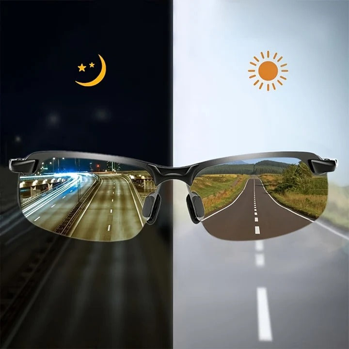 Lunettes de soleil photochromiques polarisées unisexes, idéales pour la conduite et les activités de plein air. Protection UV.