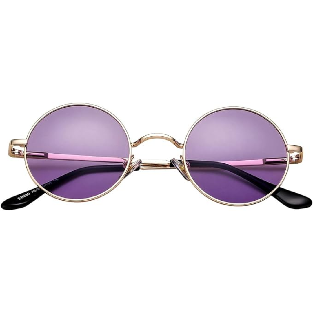 Lunettes de soleil rondes rétro polarisées unisexes pour une protection UV optimale et un style vintage.