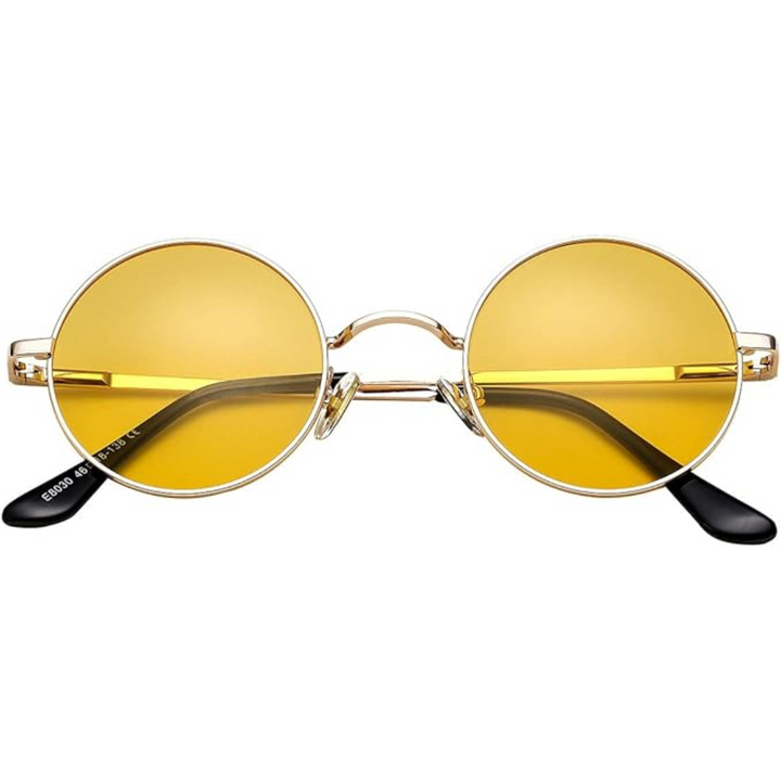 Style vintage et protection UV: lunettes de soleil rondes polarisées unisexes, parfaites pour la plage.