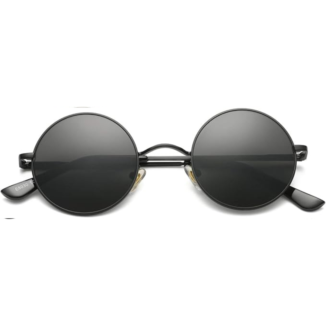 Lunettes de soleil rondes polarisées unisexes, protection UV efficace. Un style rétro intemporel pour l'été.