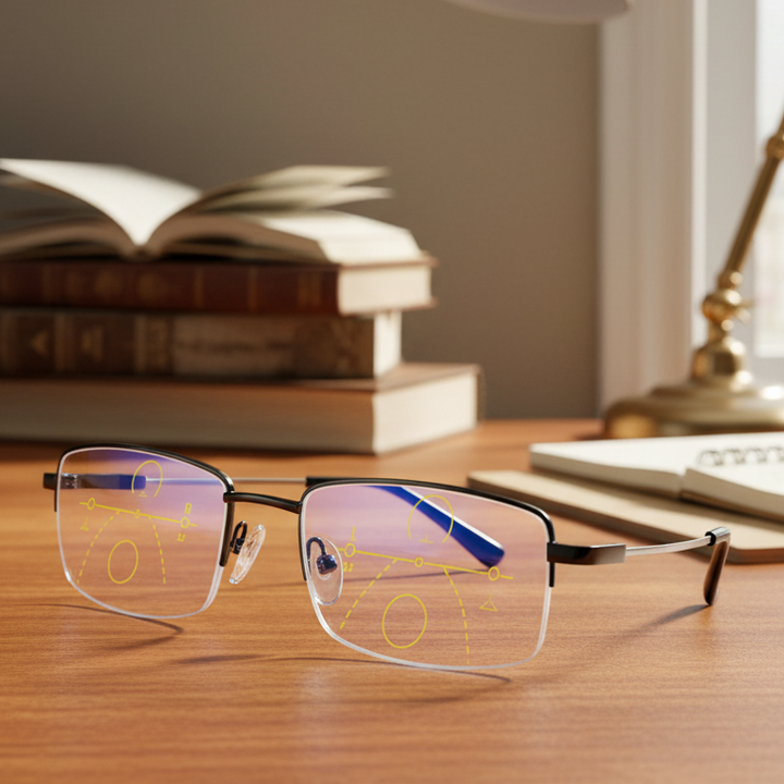Lunettes de lecture multifocales unisexes pour presbytie. Vue claire, anti-fatigue optimale.