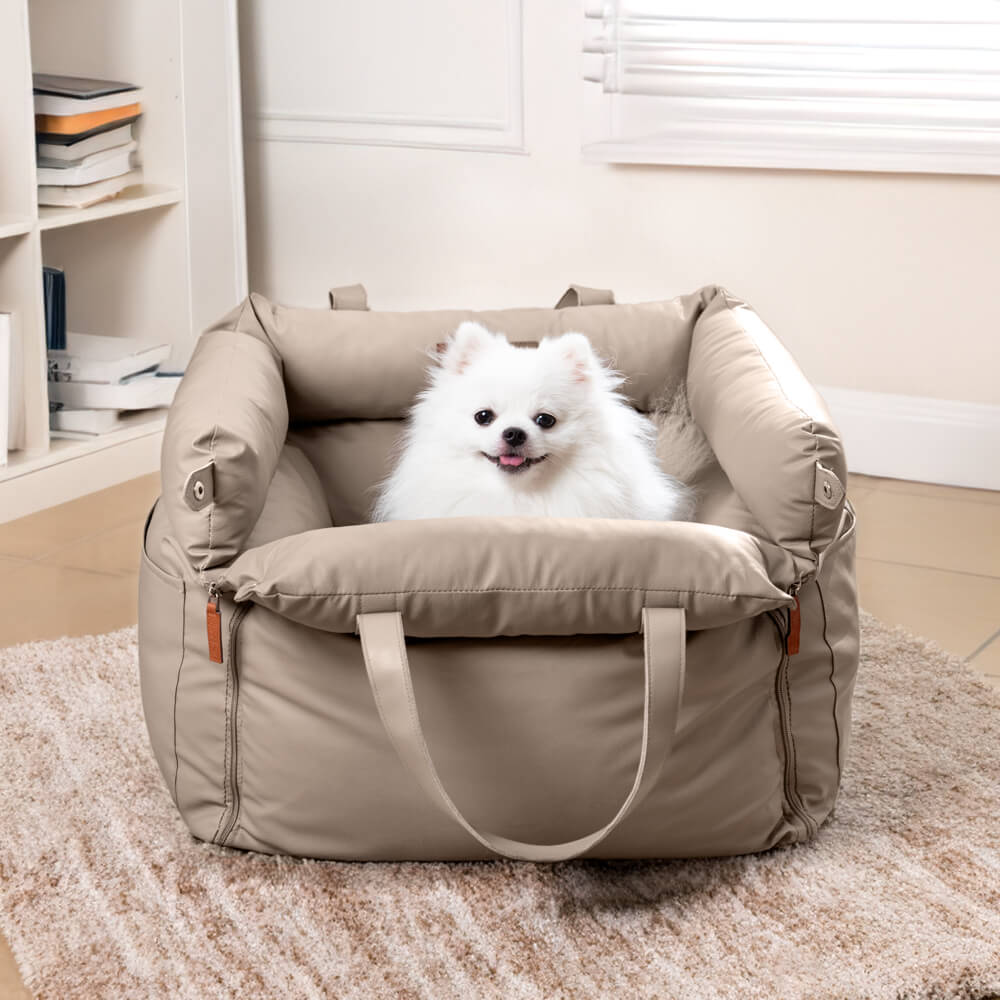 Protection et style : siège auto luxe pour chien, confort garanti.