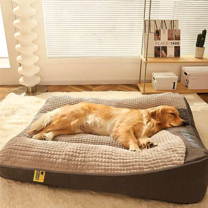 Coussin chien en mousse mémoire, confort premium. Lit pour animaux pour un soutien profond et repos réparateur.