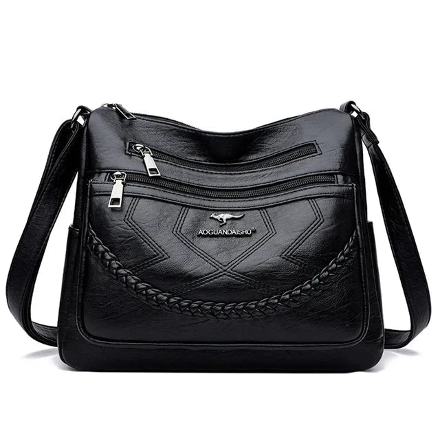 Sac bandoulière luxe et sophistiqué pour femme, en cuir souple, élégant, parfait pour rehausser votre style.