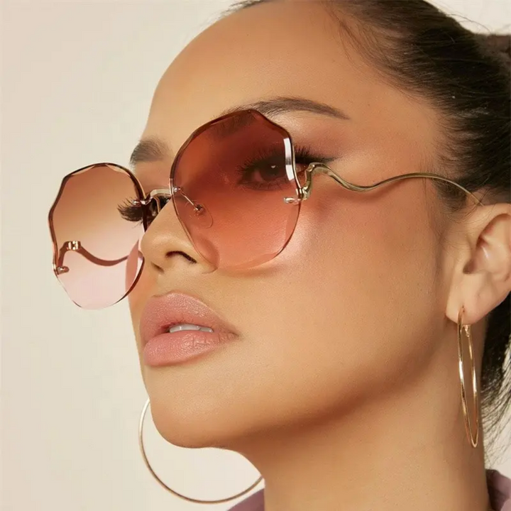 Lunettes de soleil dégradées élégantes, protection UV unisexe luxe, accessoire tendance pour l'été.