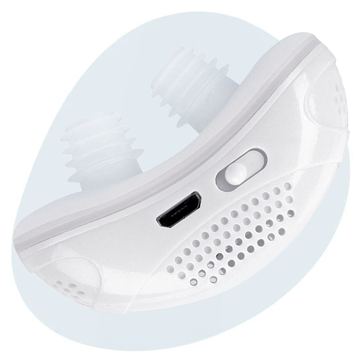 Solution anti-ronflement et apnée du sommeil, ce micro CPAP sans tuyau assure une respiration douce.