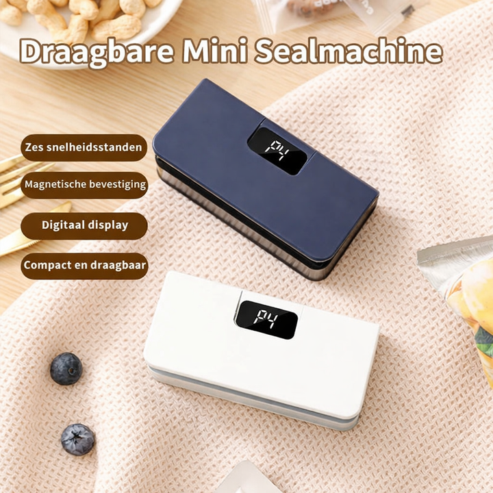 Appareil de scellage portable pour sacs alimentaires, idéal pour une conservation longue durée et un gain de temps en cuisine.