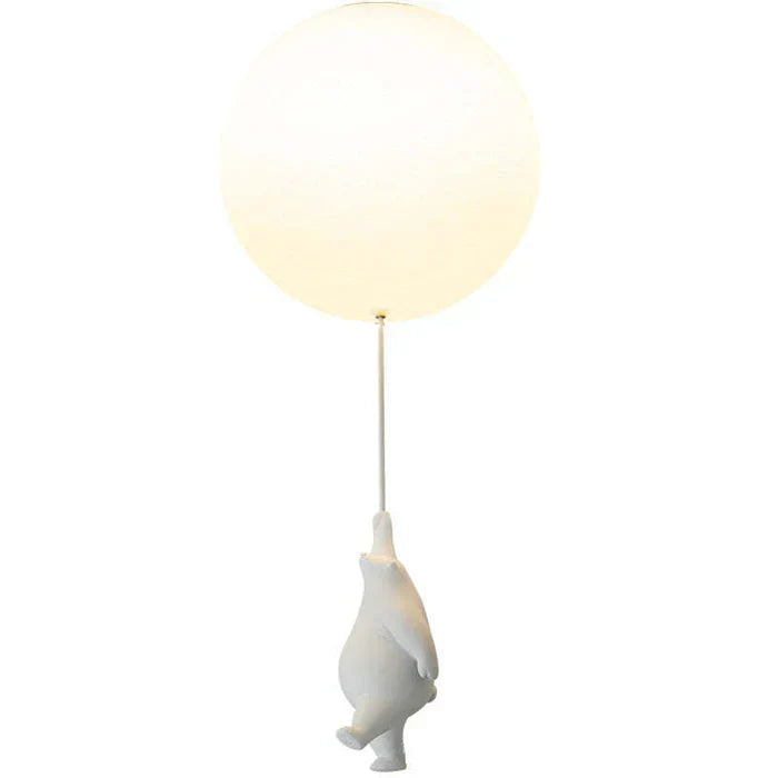 Luminaire enfant suspendu: ours et ballon lumineux pour une déco unique.