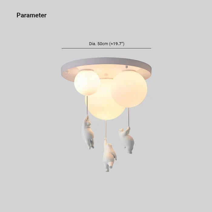 Éclairage LED enfant: lampe suspendue ours et ballon, sécurisant et ludique.