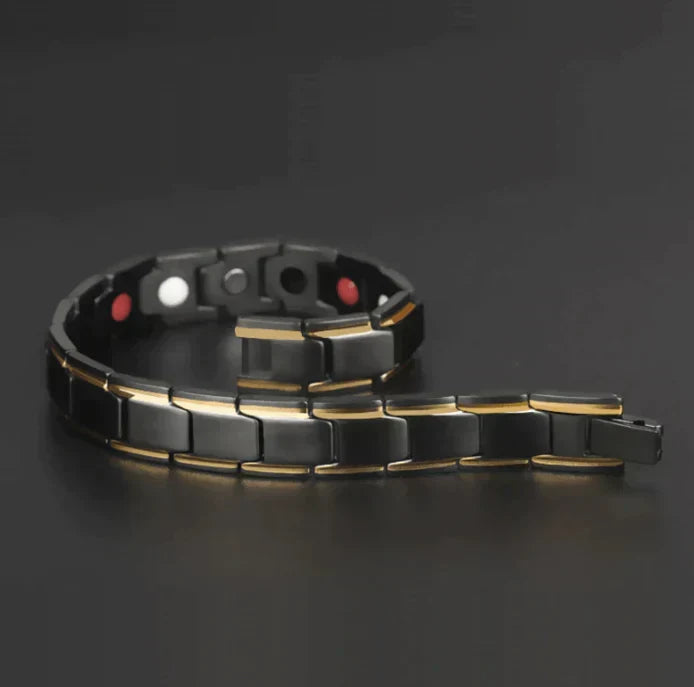Bracelet bien-être magnétique, booste énergie, protège anti-ondes. Idéal homme et femme pour vitalité.