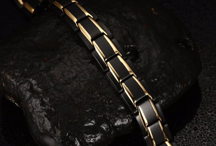 Élégant bracelet magnétique, design moderne. Accessoire de bien-être unisexe, soulage douleurs et améliore l'énergie.