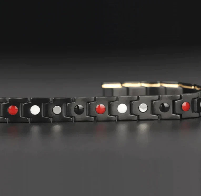 Bijou bracelet ajustable magnétique, confort et santé au quotidien. Unisexe pour circulation et énergie.