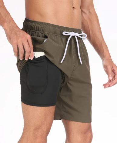 Short de bain homme mode, séchage rapide, extensible, idéal pour l'été à la plage.